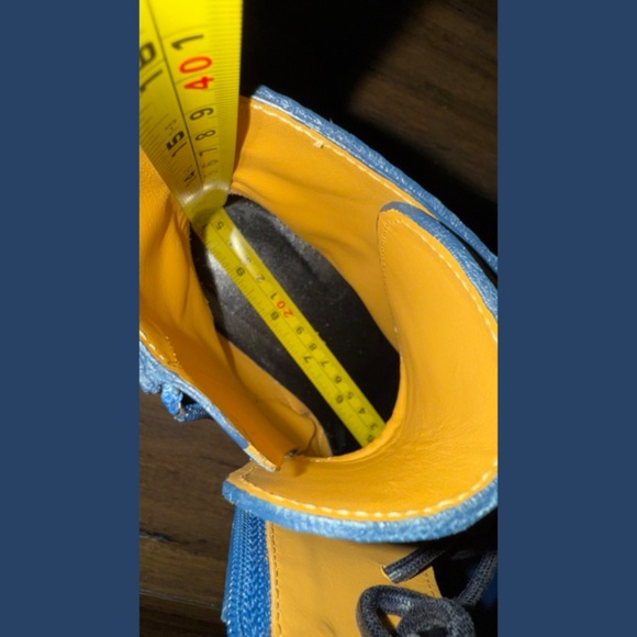 PROENZA SCHOULER Blue Leather Combat Boots EU 40 US 10 - Picture 6 of 6